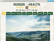 Tablet Screenshot of hungerandhealthcoalition.com